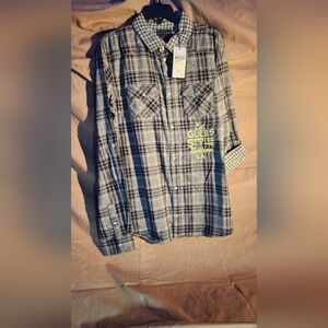 Boy Guess Bonded Muslin Adj Shirt.